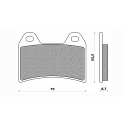 Τακάκια Daytona 82680 (FA244)(FD221) Τακάκια Daytona 82680 (FA244)(FD221)